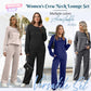 🔥LETZTER TAG 50 % RABATT👍✨Set aus Damen-Oberteil mit Rundhalsausschnitt und Hose mit Kordelzug