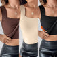 👚 🔥60.000+ VERKAUFT!💐Damen-Thermotops mit Rundhalsausschnitt und integriertem BH