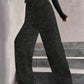 💖Letzter Tag Verkauf 50% Rabatt💃Damen Paillette Sparkle Breite Bein Hose mit elastischem Bund