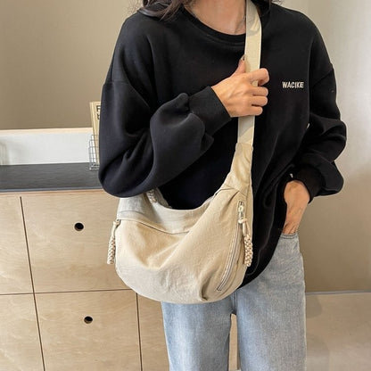 🔥Letzter Tag 49 % RABATT🔥Modische Umhängetasche aus Nylon in Unifarbe