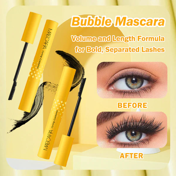 Bubble Mascara – Wasserfeste Volumen & Längen Mascara, 3er-Pack, Für Fettige, Klumpenfreie Wimpern Und Natürlichen Schwung